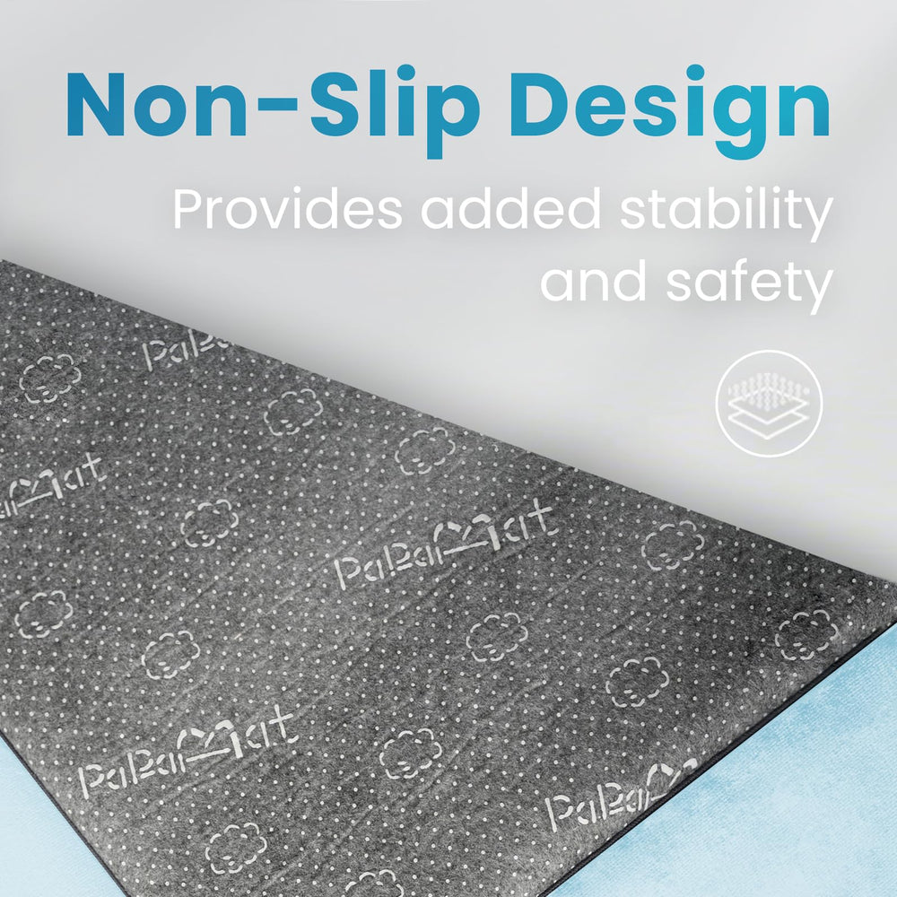 PaPaMat water-repellent fabric closeup shows easy spill wipe-clean capability.