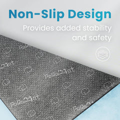 PaPaMat water-repellent fabric closeup shows easy spill wipe-clean capability.