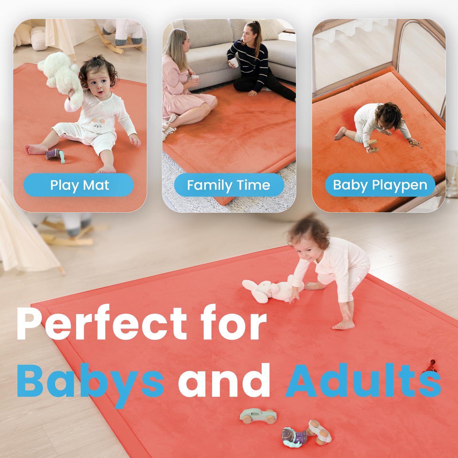PaPaMat water-repellent surface wipes clean quickly after spills.