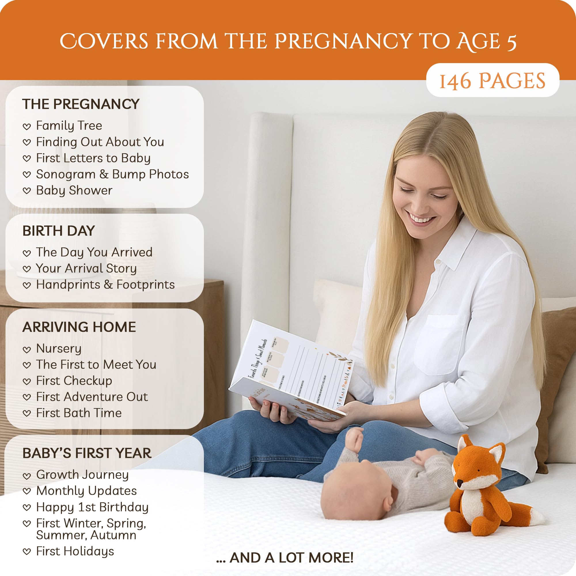 Paper Plan Baby Book woodland design creates a charming family heirloom