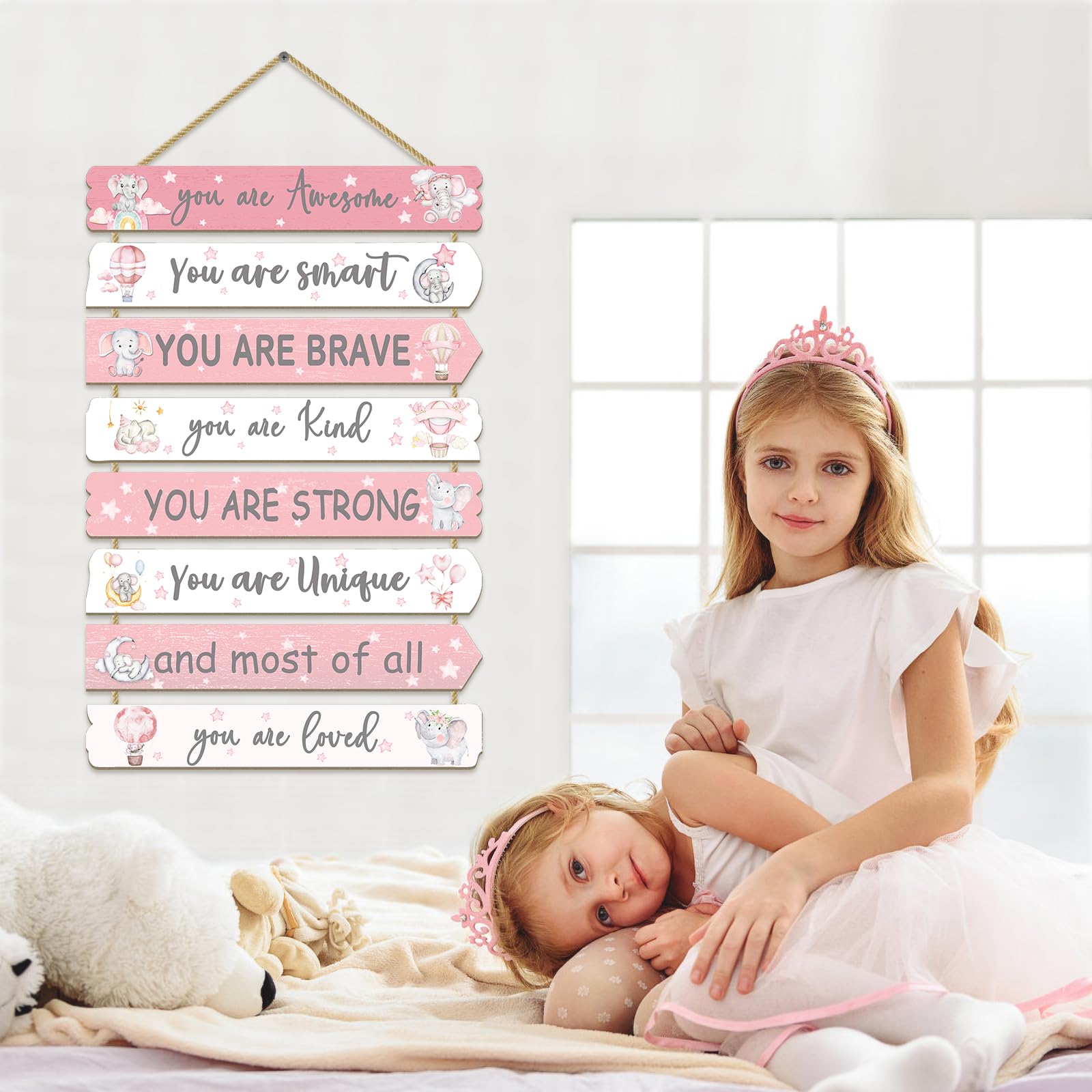 Paquesta inspirational quotes on elephant panels boost positive thinking.