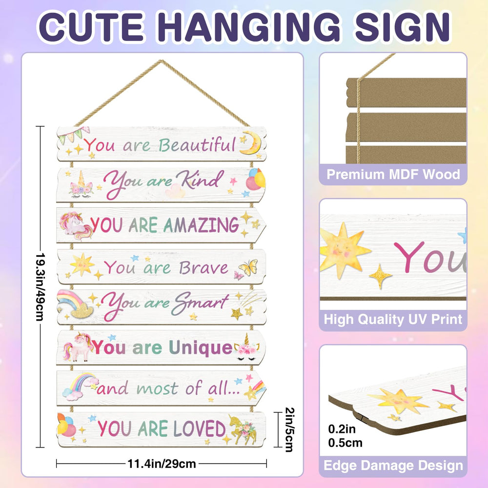 Paquesta girls bedroom wall art with inspirational quotes