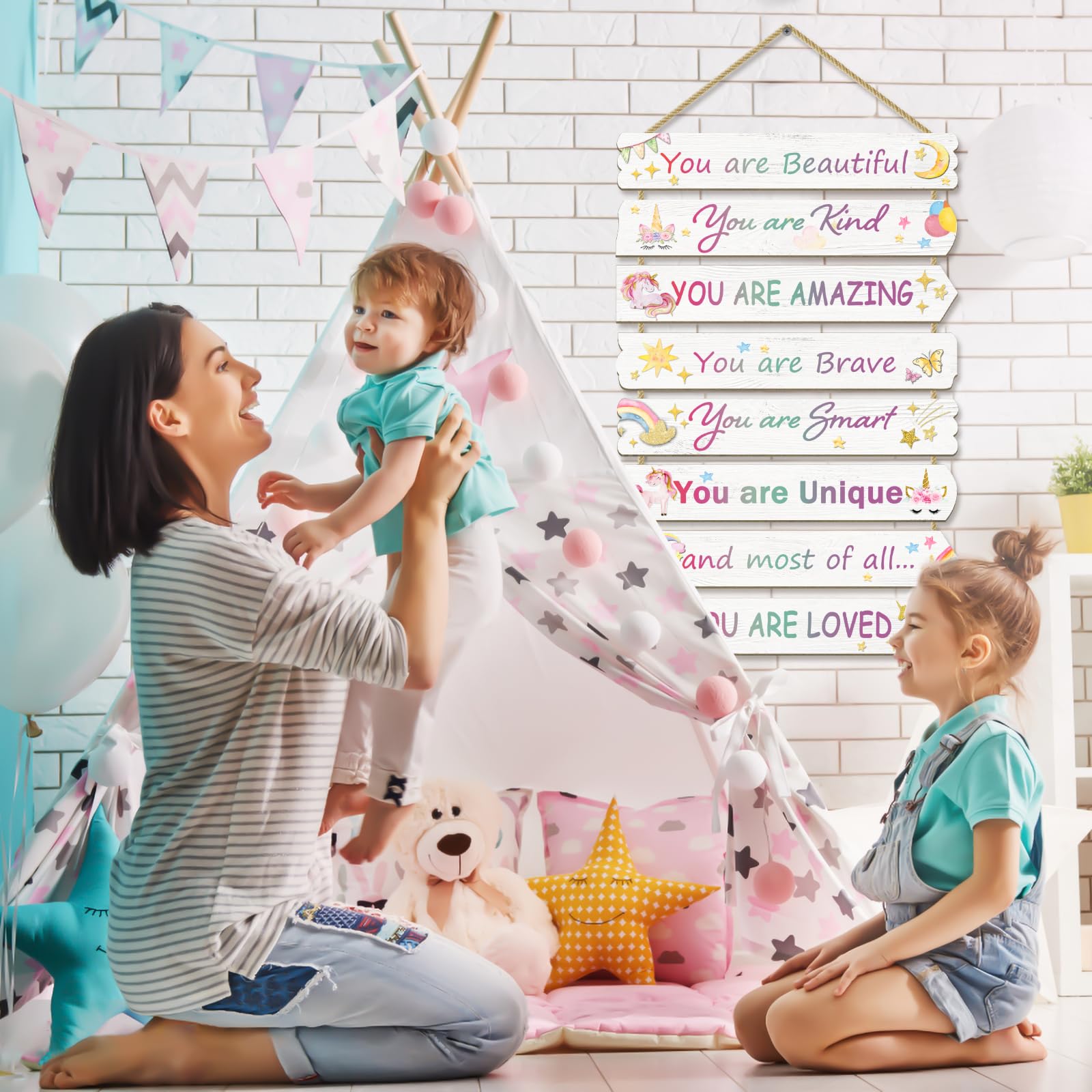 Paquesta rainbow wall decorations for kids' room