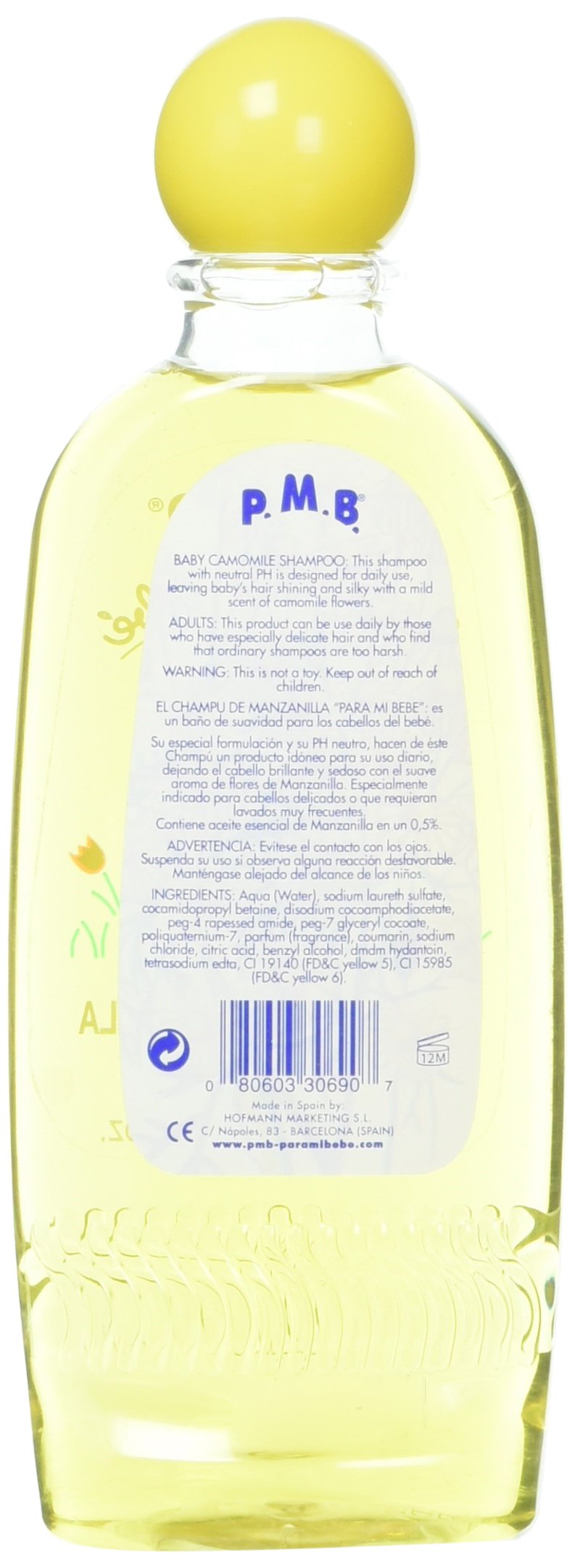 Para Mi Bebe Chamomile Shampoo lather offers a mild, easy rinse for bath time.