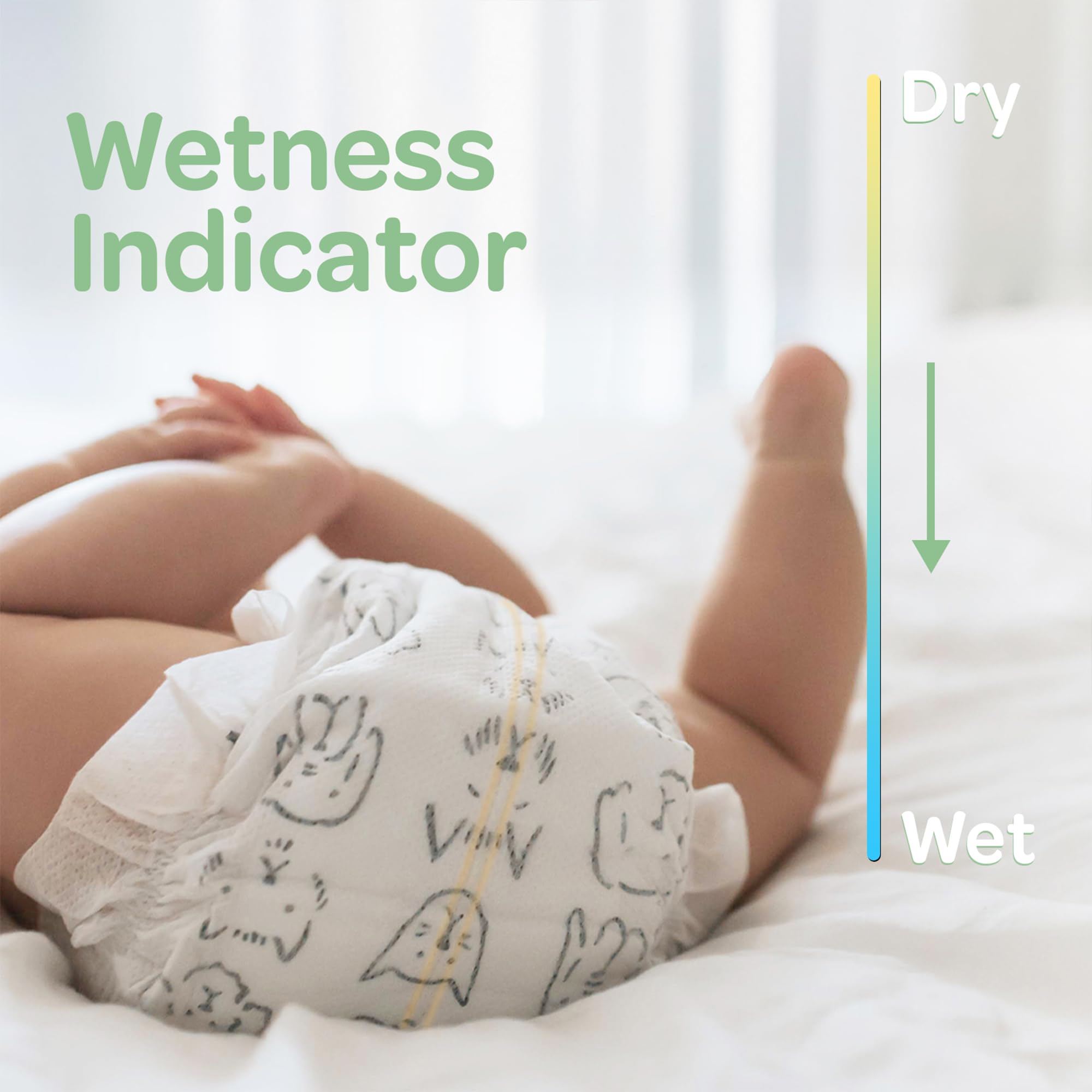 Parasol sustainable wood pulp and vegan materials reflect eco-conscious diaper design.