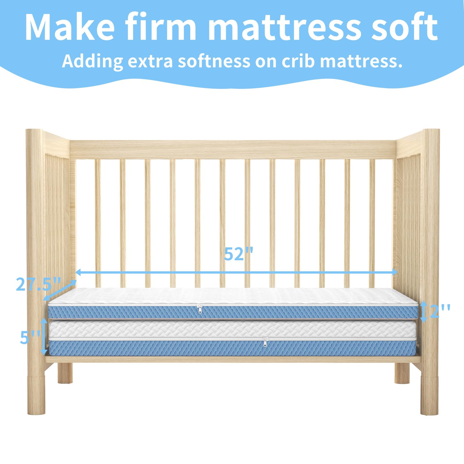 Pareler Bear topper gel-infused memory foam adds gentle softness for cushioned support.