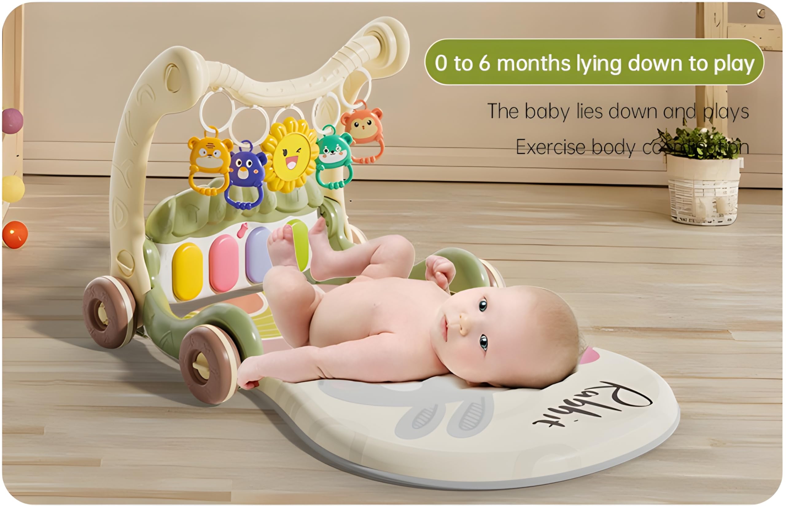 Parenté baby walker compact storage makes clean-up quick and easy.