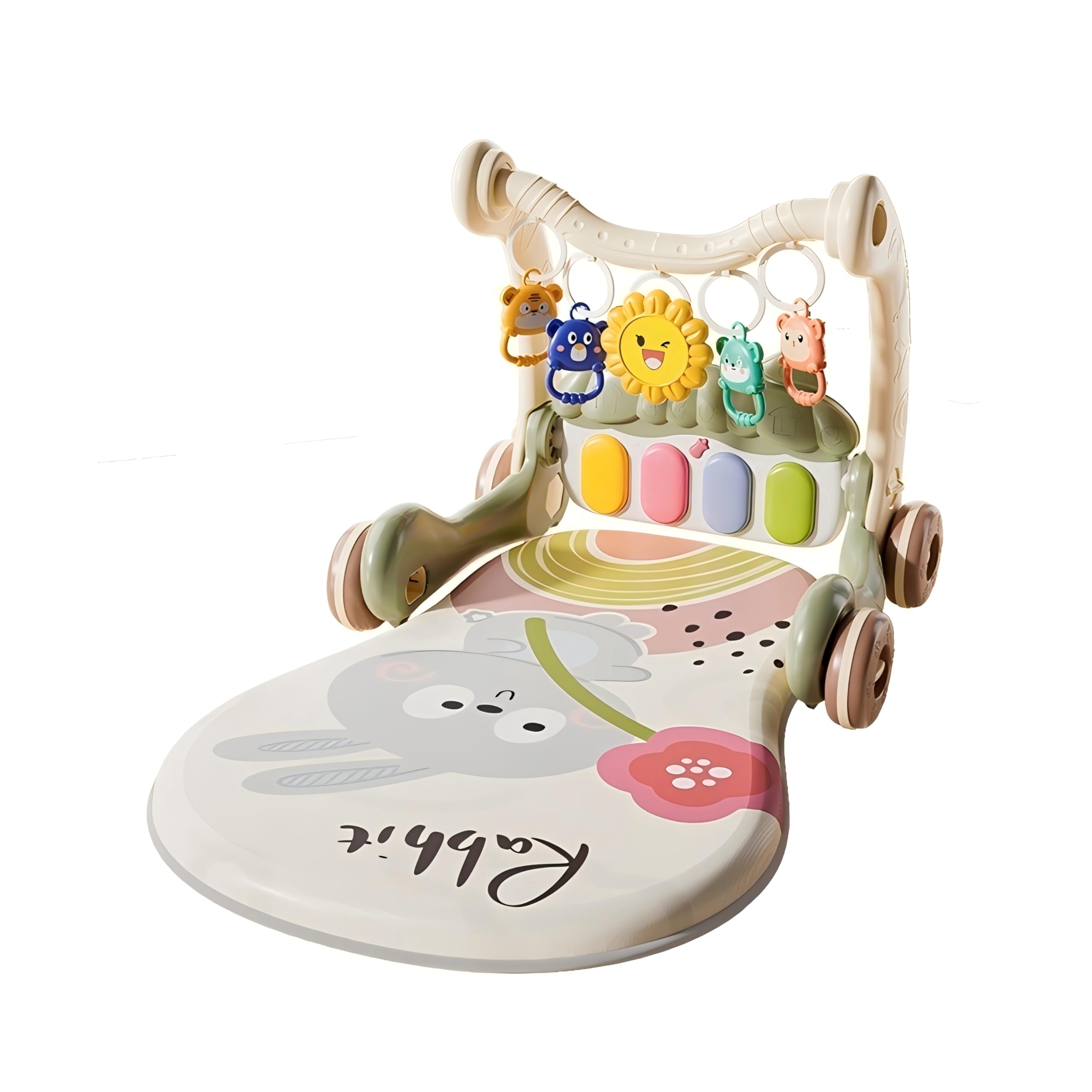 Parenté baby walker tummy time mat setup promotes safe, engaging play for tiny explorers.