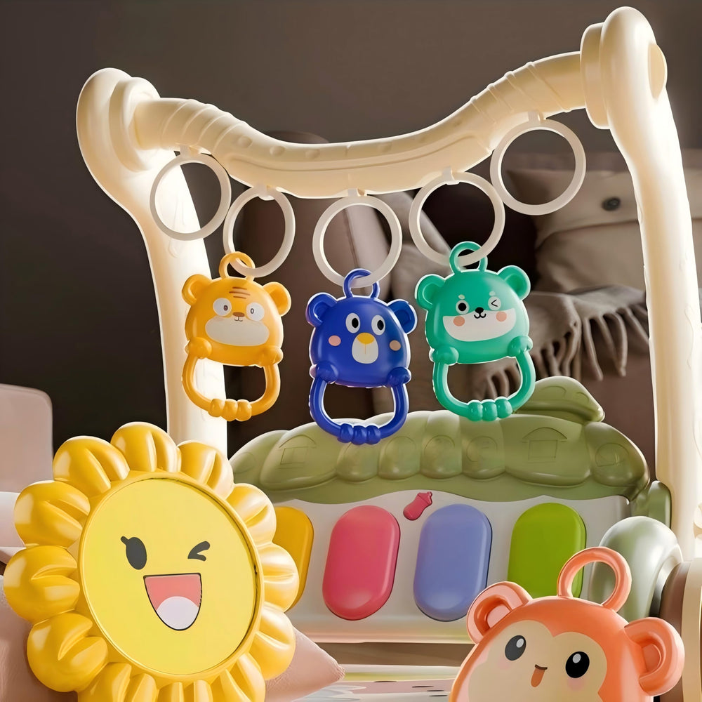 Parenté baby walker wheels enable smooth, controlled mobility for early walking confidence.