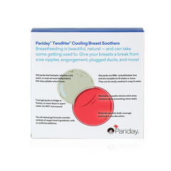 Pariday TendHer pads in hand show portable cooling relief for sore nipples.
