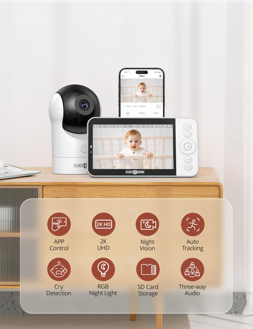 Paris Rhone video baby monitor lullabies to help soothe your baby to sleep