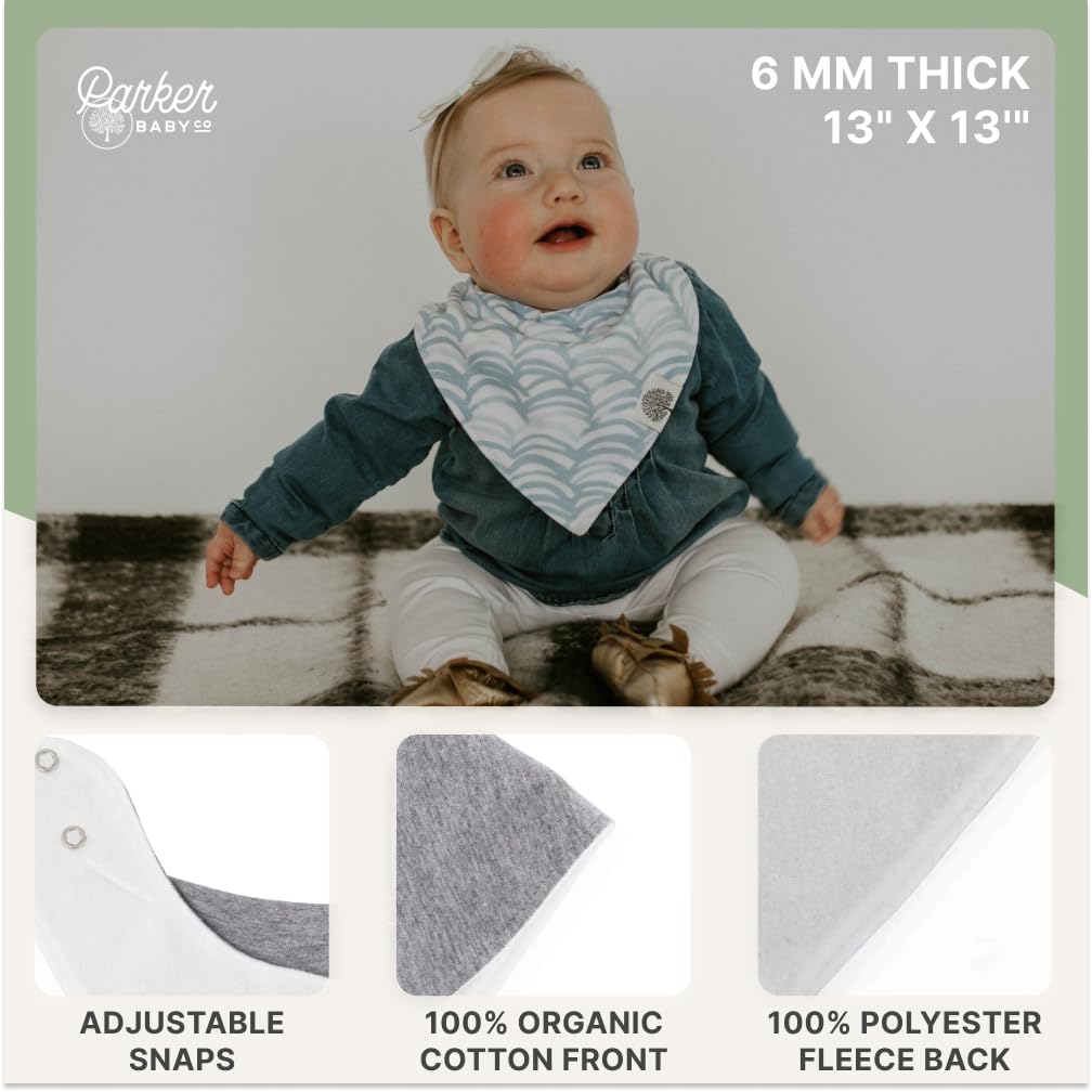 Parker Baby Co. 8-pack display shows diverse colors and patterns for outfits.