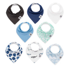 Parker Baby Co. bandana bib front soft texture helps keep outfits dry during meals.