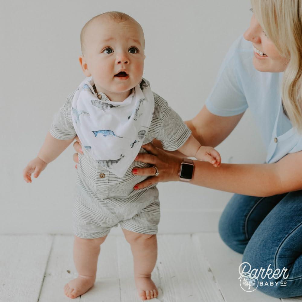 Parker Baby Co. bandana bib variety of colors matches outfits well.