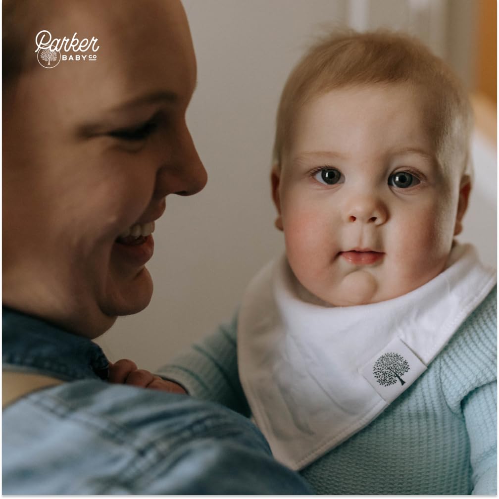 Parker Baby Co. bandana bibs with vibrant patterns ideal for everyday outfits