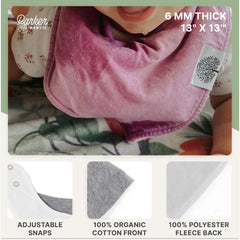 Parker Baby Bandana Drool Bibs 8 Pack pattern variety helps match outfits.