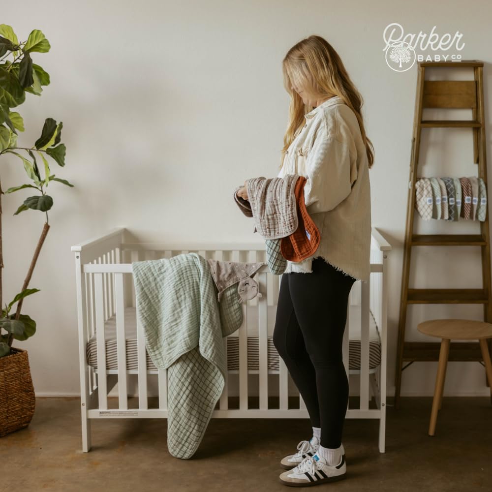 Parker Baby Co all-season comfort sheet keeps baby cozy year-round.