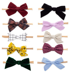 Parker Baby Co. The Anne Set plaid bow for newborn outfits and photos.