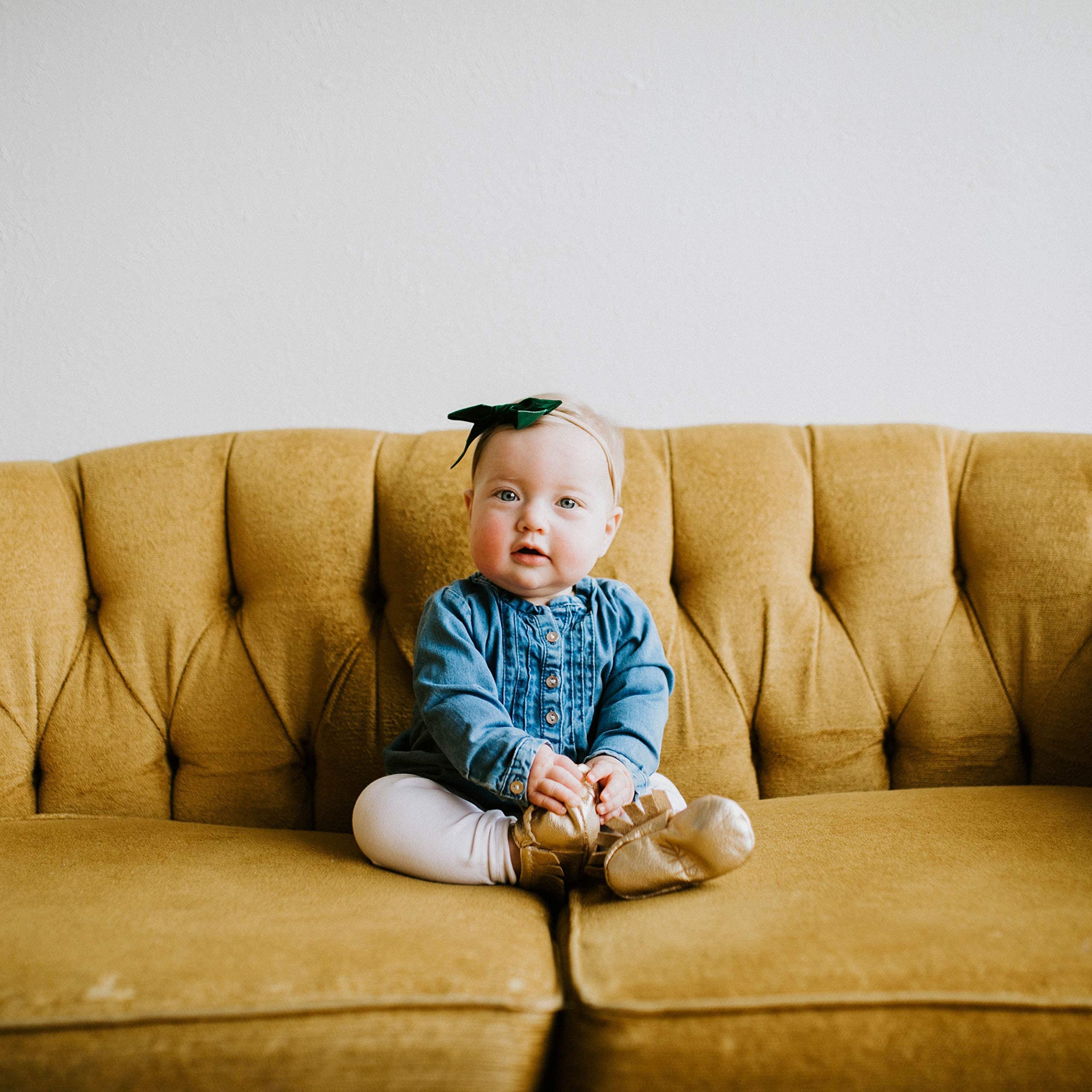 Parker Baby Co. The Anne Set polka dots headband for classic style.