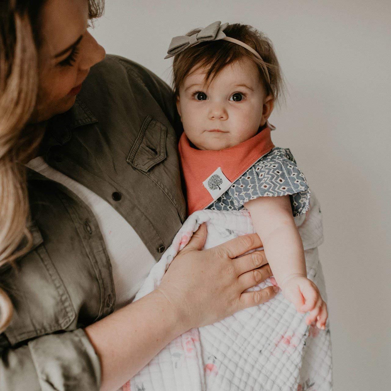Parker Baby Co. bandana bibs with playful patterns to match outfits.