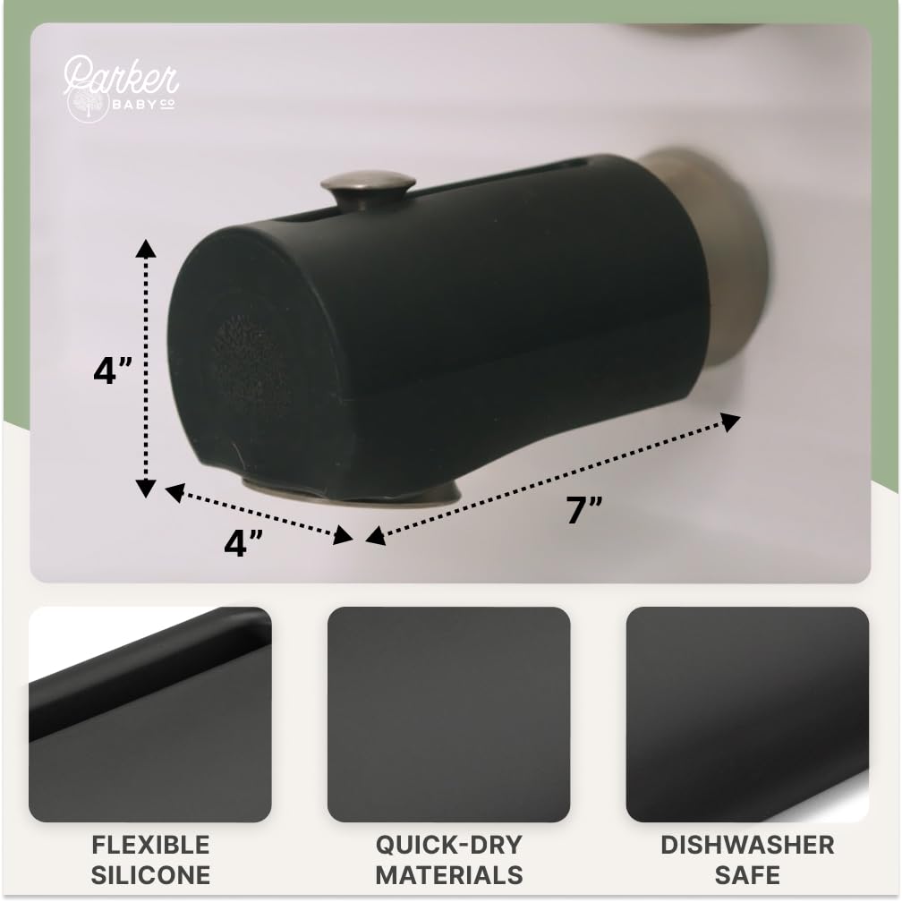 Parker Baby Co BPA-free silicone cover is safe for baby skin.