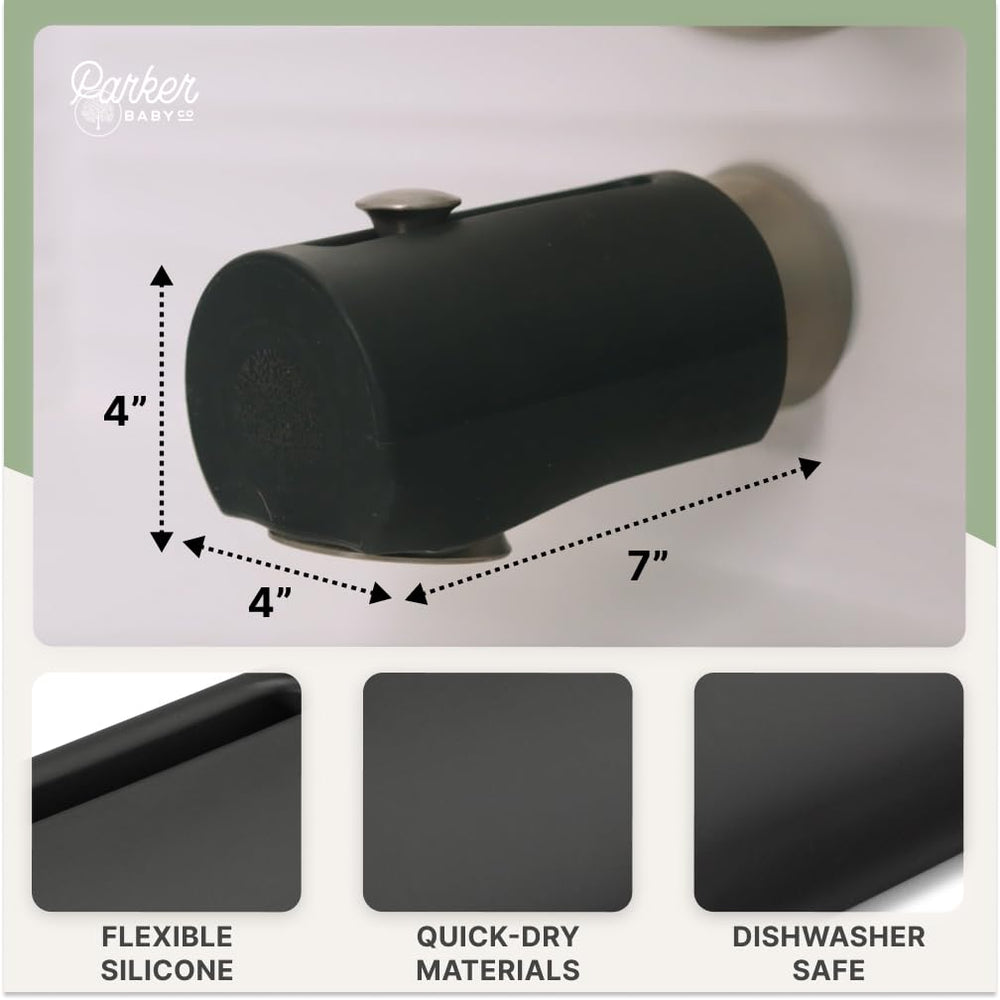 Parker Baby Co BPA-free silicone cover is safe for baby skin.