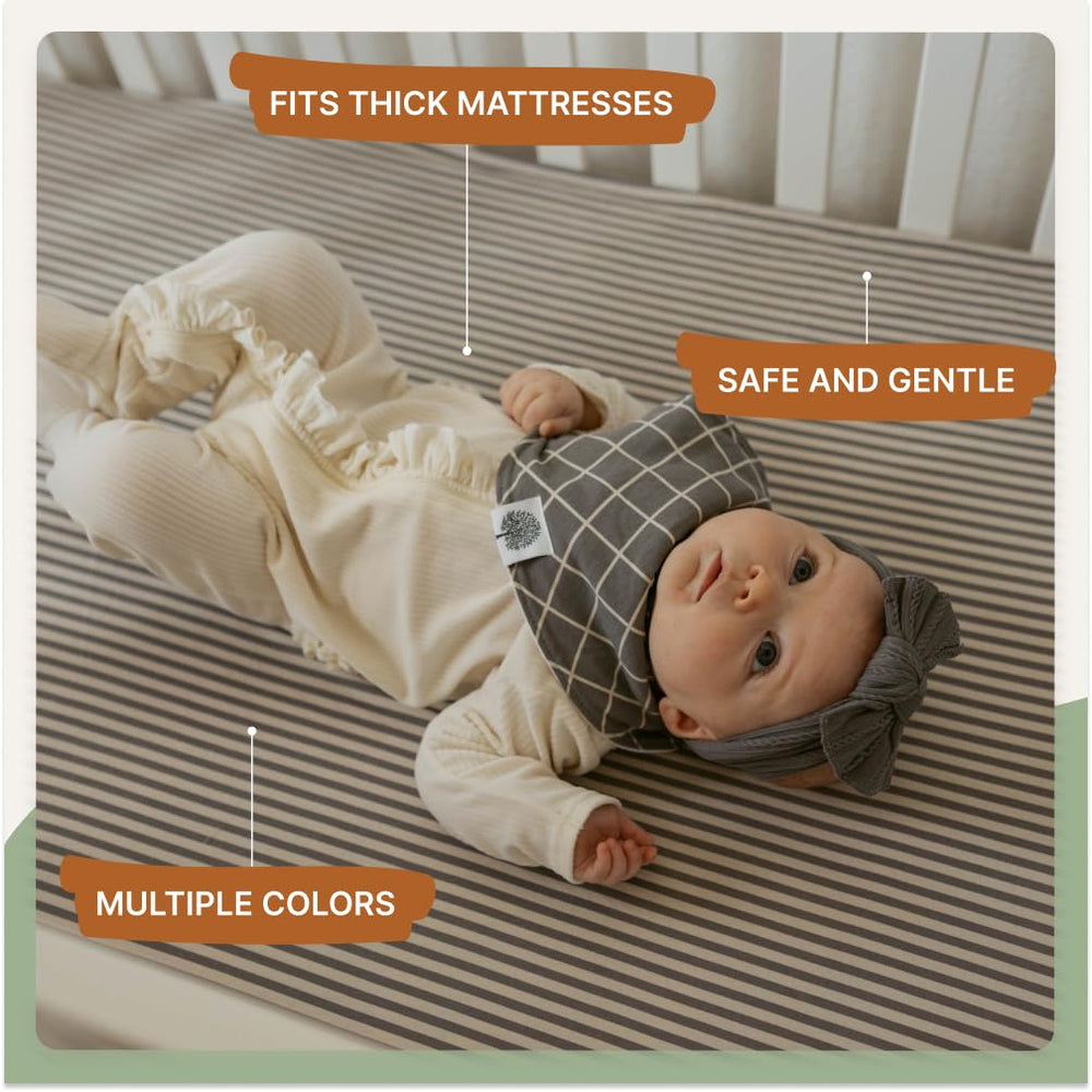 Parker Baby Co breathable jersey weave highlights airy comfort and skin-friendly surface.