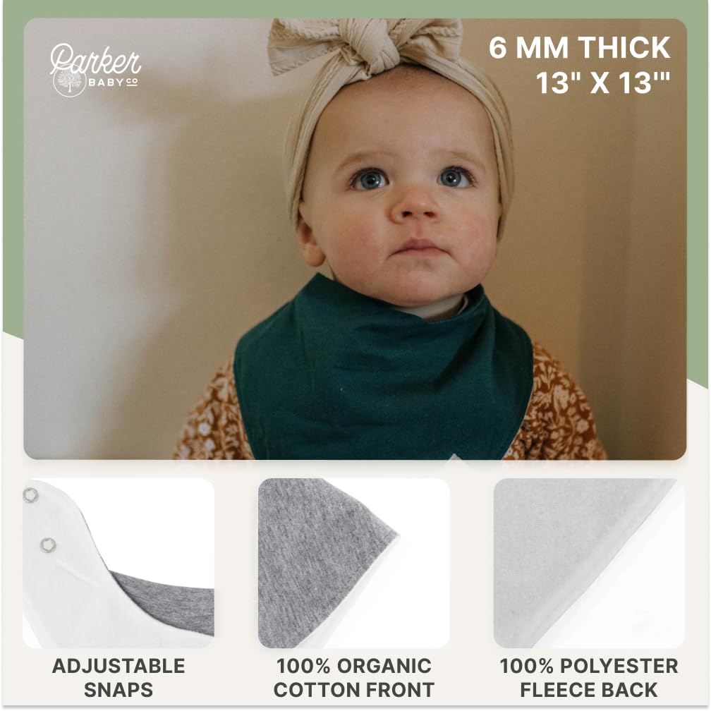 Parker Baby Co. butterfly bandana bib eight-pack offers versatile colors to match every outfit