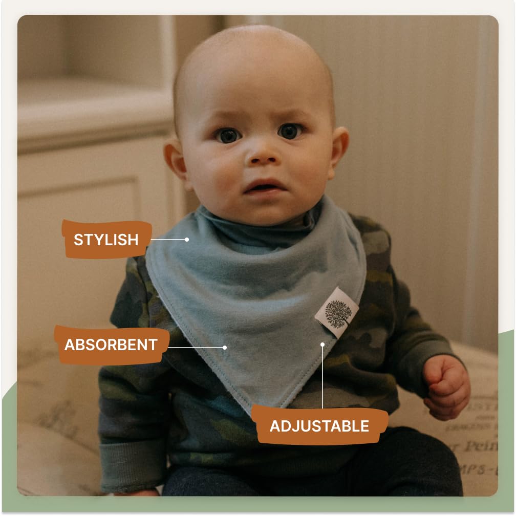 Parker Baby Co. butterfly bandana bib adjustable snaps ensure a secure, comfy fit as baby grows