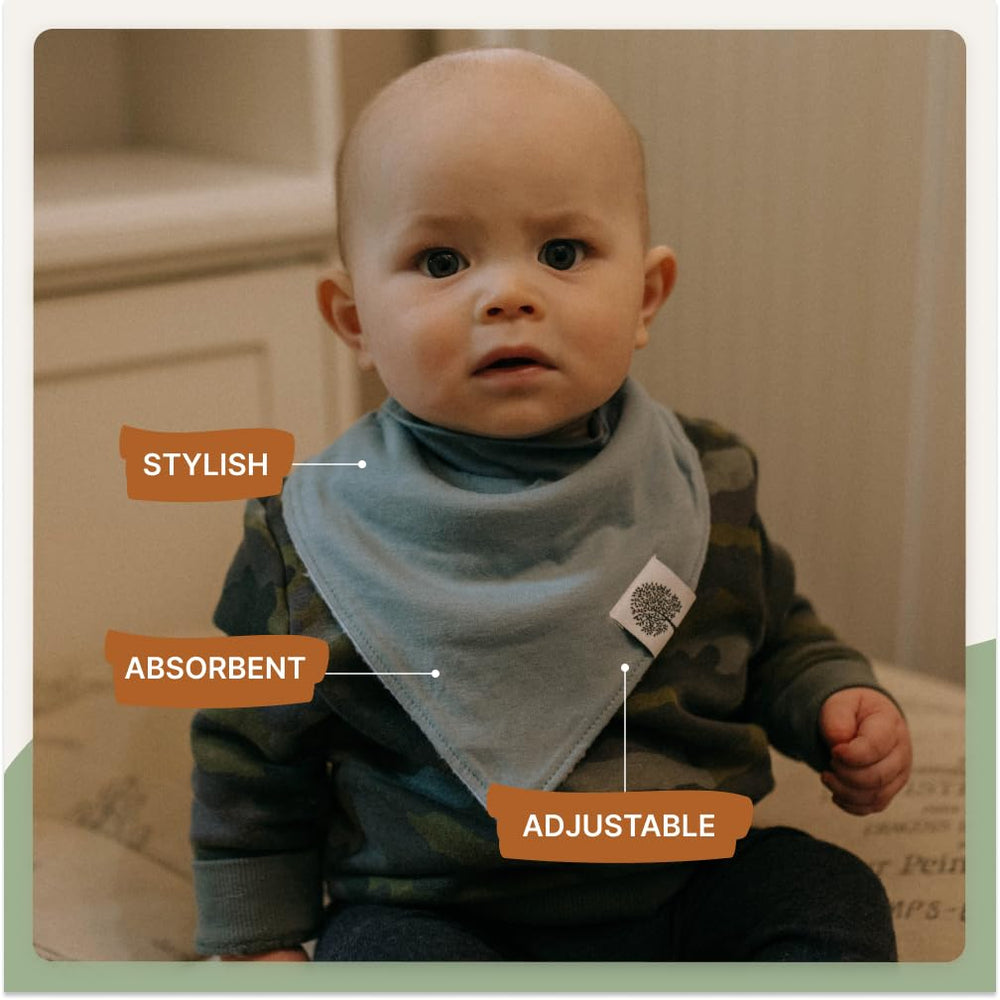 Parker Baby Co. butterfly bandana bib adjustable snaps ensure a secure, comfy fit as baby grows