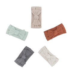 Parker Baby Co. cable knit headband in ecru with soft stretch for all-day comfort
