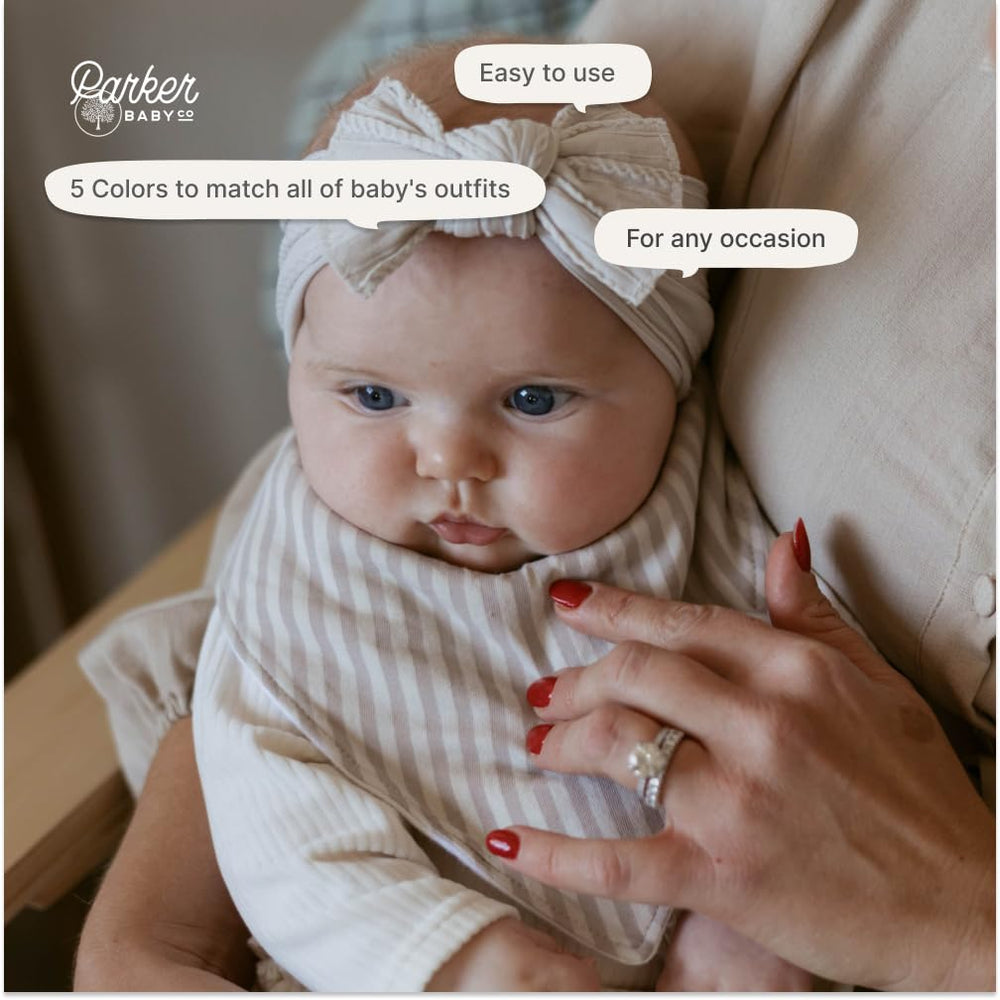 Parker Baby Co. ivory headband gentle on hair with marks-free wear