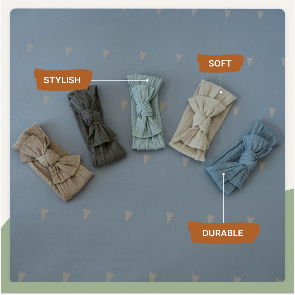 Parker Baby Co headbands on a baby outfit with versatile color options