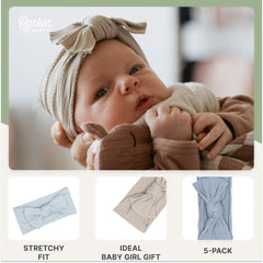 Parker Baby Co textured knit headband closeup for delicate style