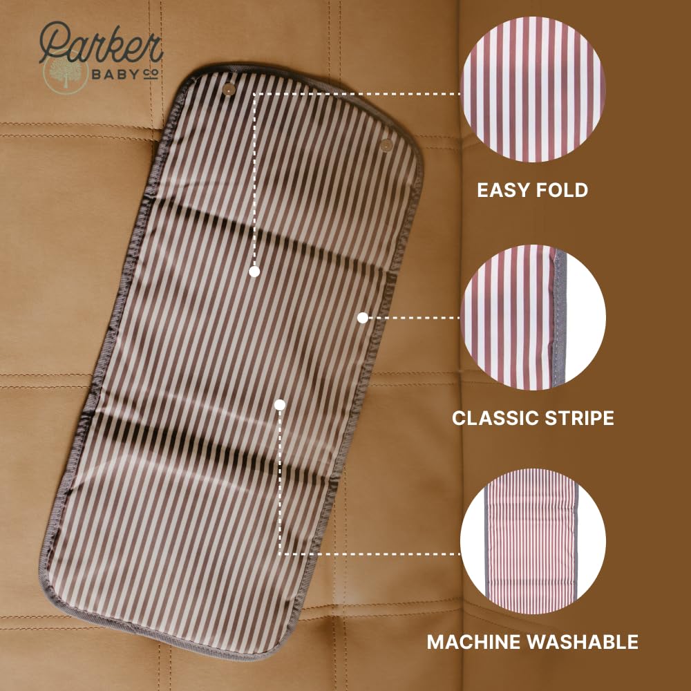 Parker Baby Co padded-top changing pad highlighting baby comfort