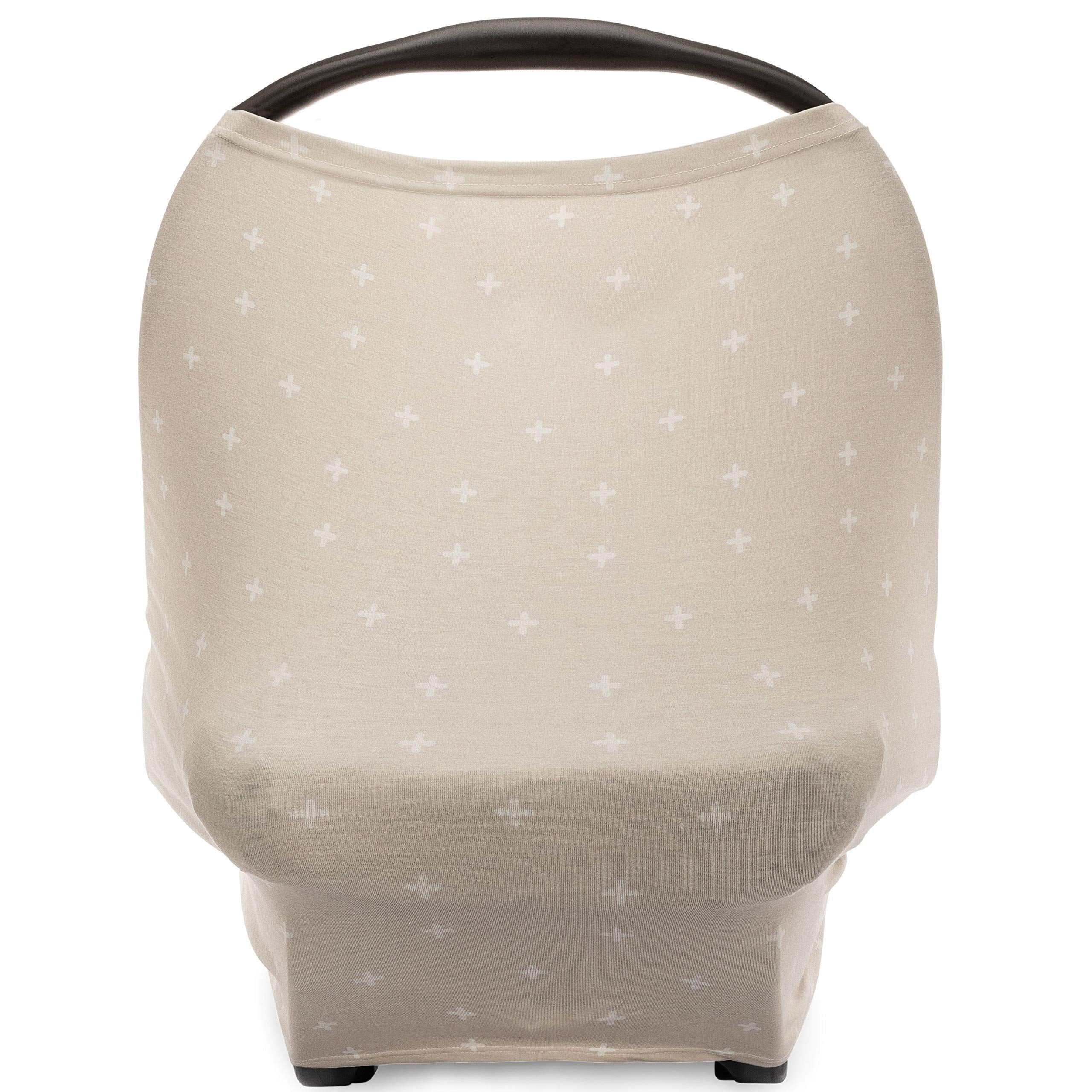 Parker Baby Co. Desert 4-in-1 car seat cover provides privacy during nursing