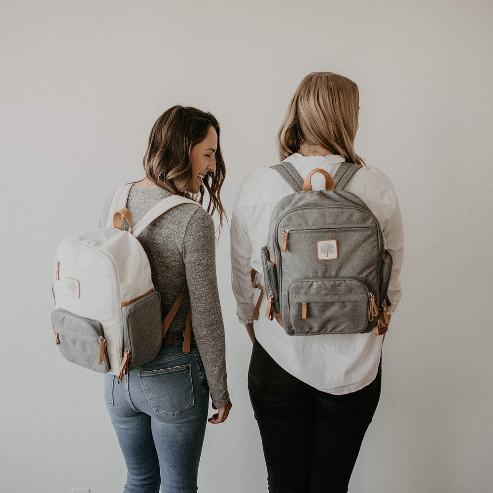 Parker Baby Co diaper backpack interior nylon lining protects items during daily use.