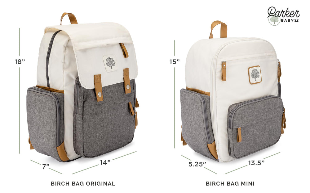 Parker Baby Co. large capacity holds diapers, wipes, bottles, and clothes