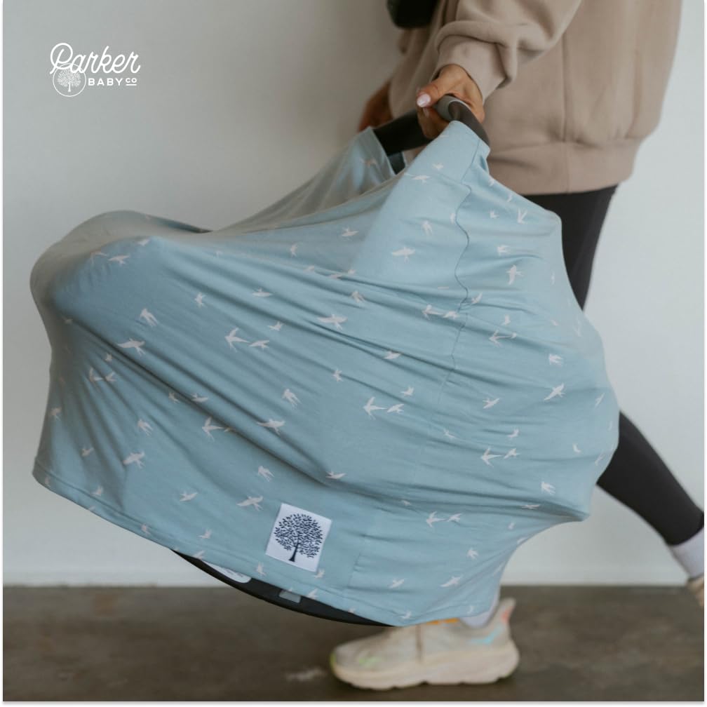 Parker Baby Co. Dove compact fold travels easily in a diaper bag.