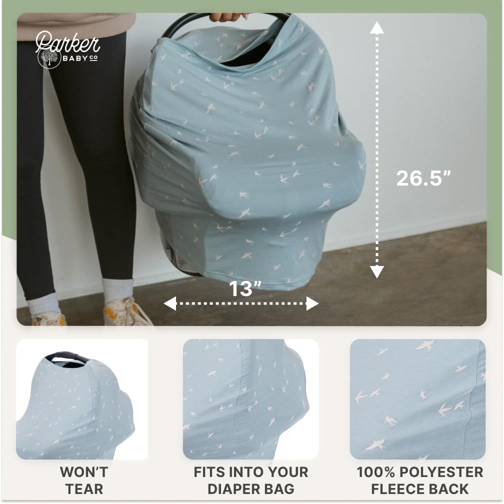 Parker Baby Co. Dove high chair cover keeps dining spots clean and convenient.