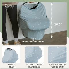 Parker Baby Co. Dove high chair cover keeps dining spots clean and convenient.