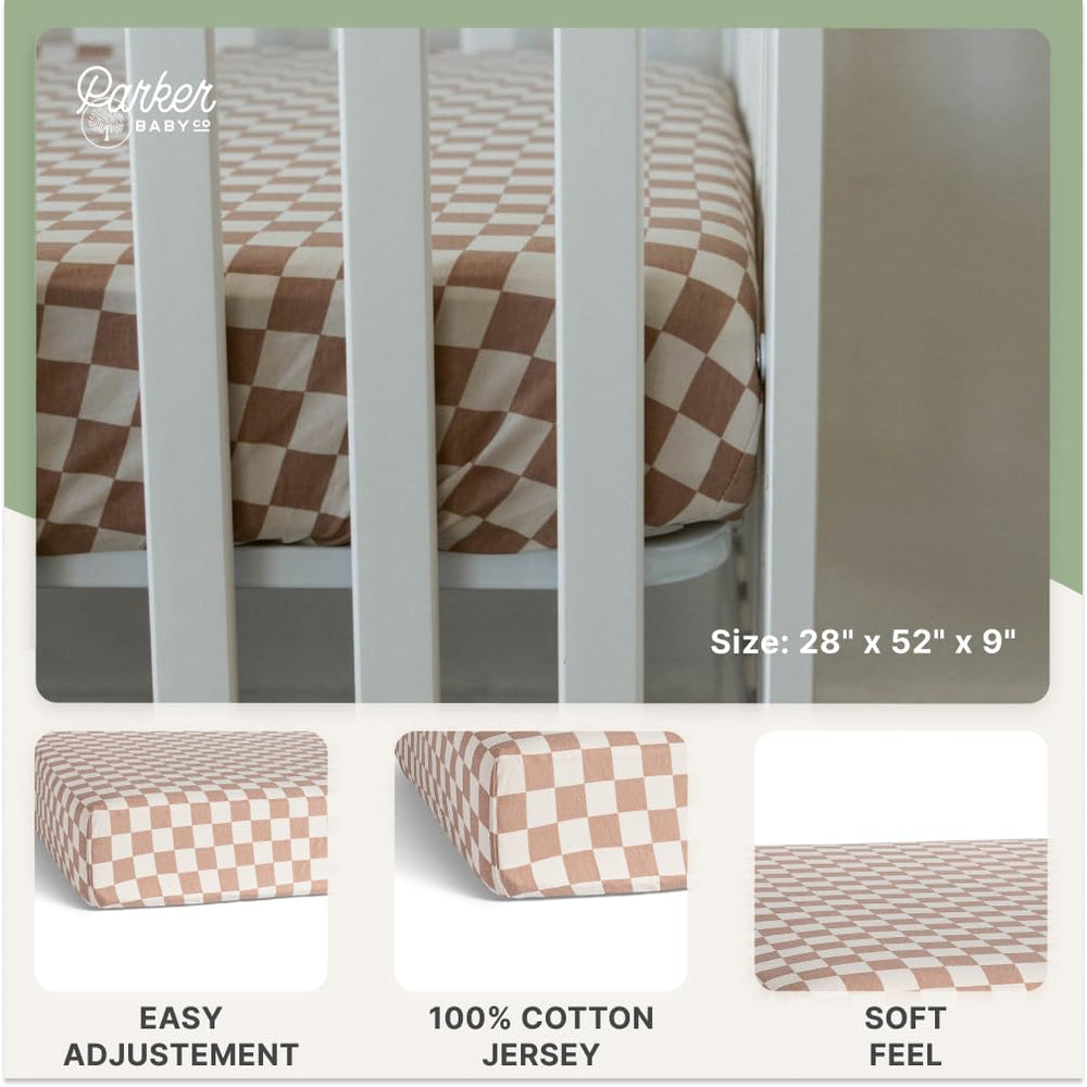 Parker Baby Co fade-resistant crib sheet maintains colors