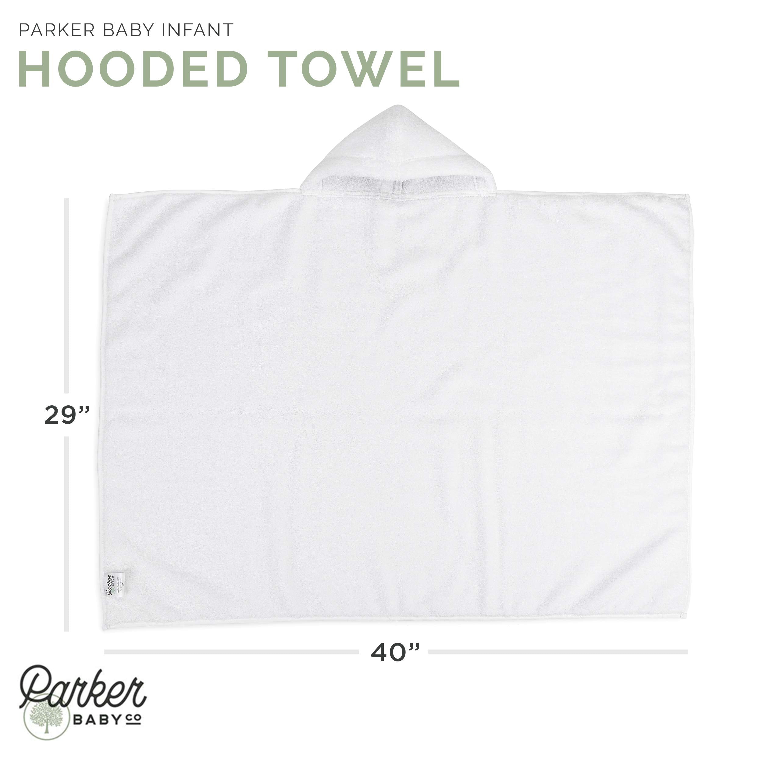Parker Baby Co hooded towel baby-bath-bundle pairing with Muslin Washcloths motivates complete bath routine.