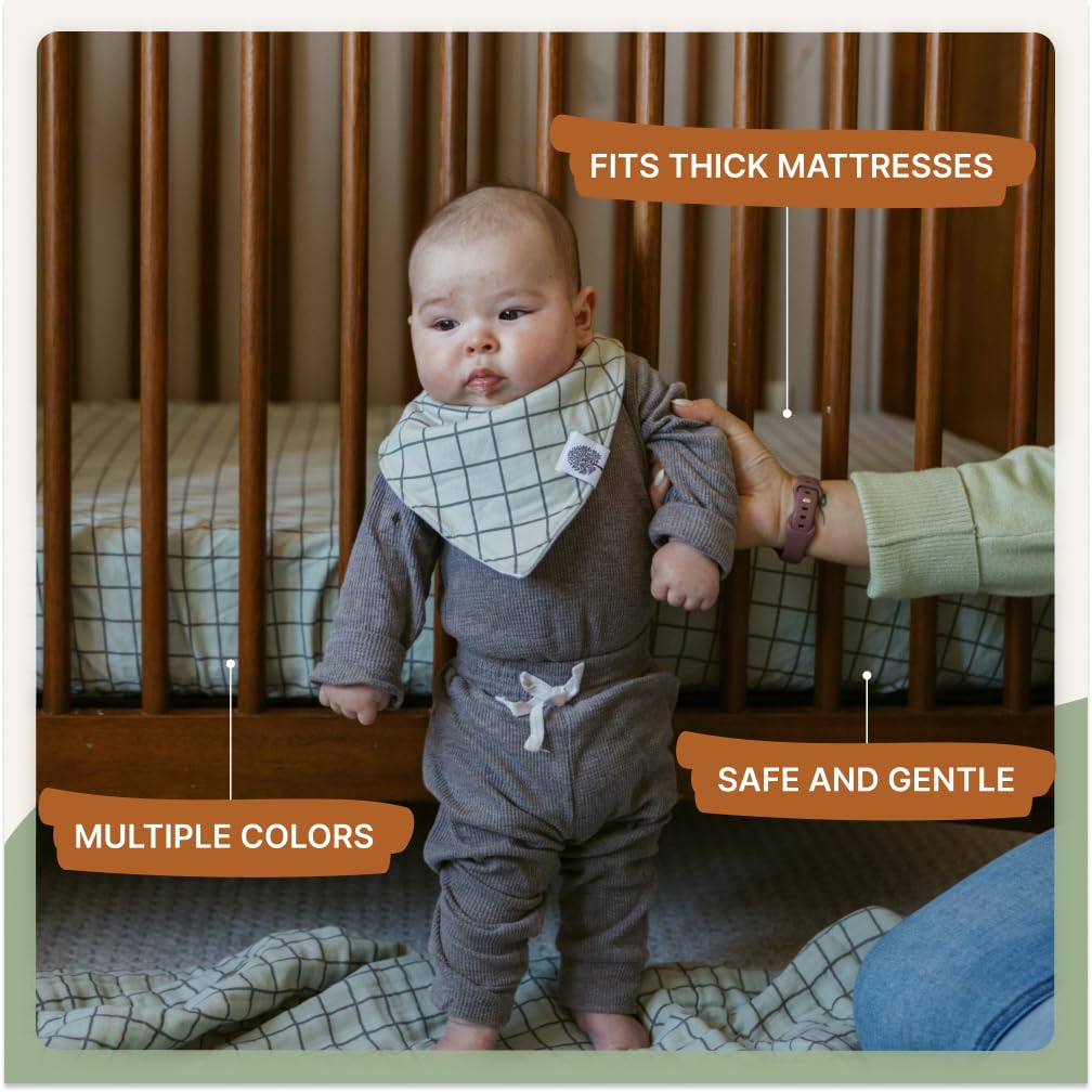 Parker Baby Co. machine-washable crib sheet proves easy care and quick drying.