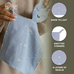 Parker Baby Co muslin lovey travel ready companion for naps