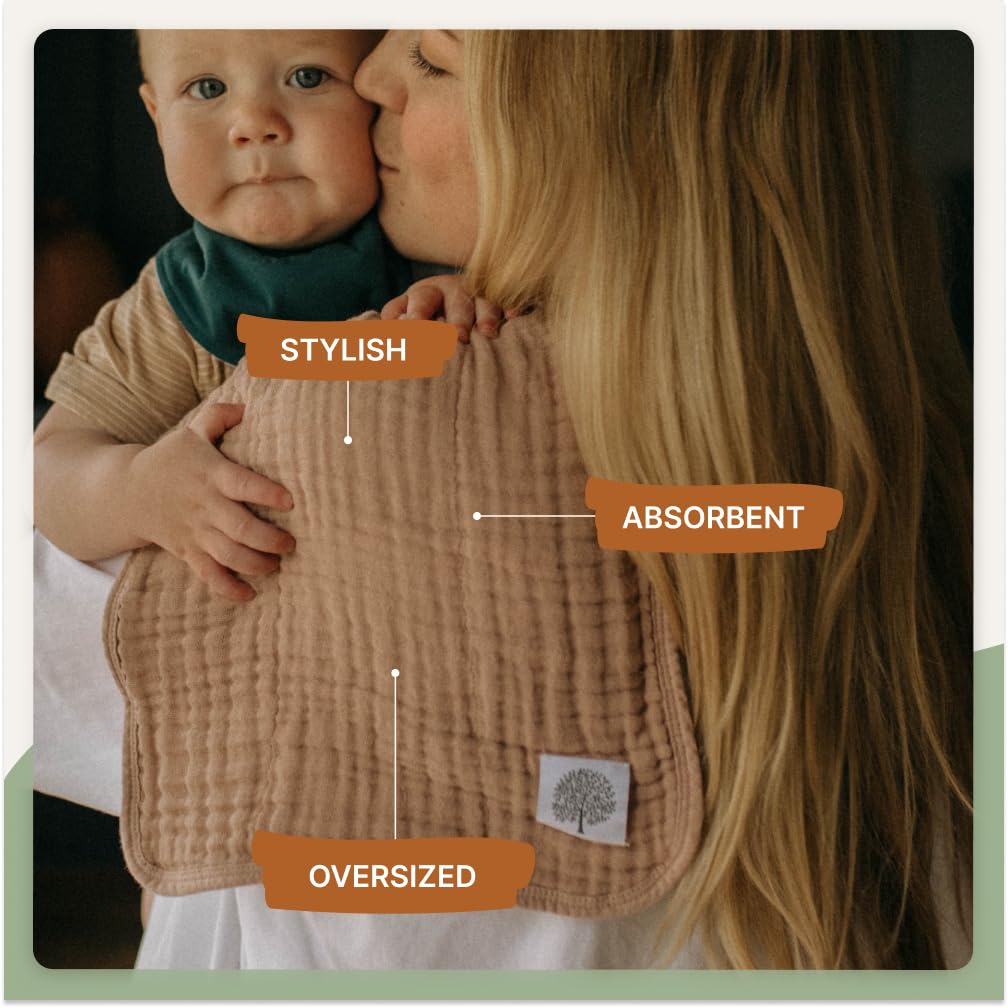 Parker Baby Co muslin six layers offer durable absorbency for daily use.