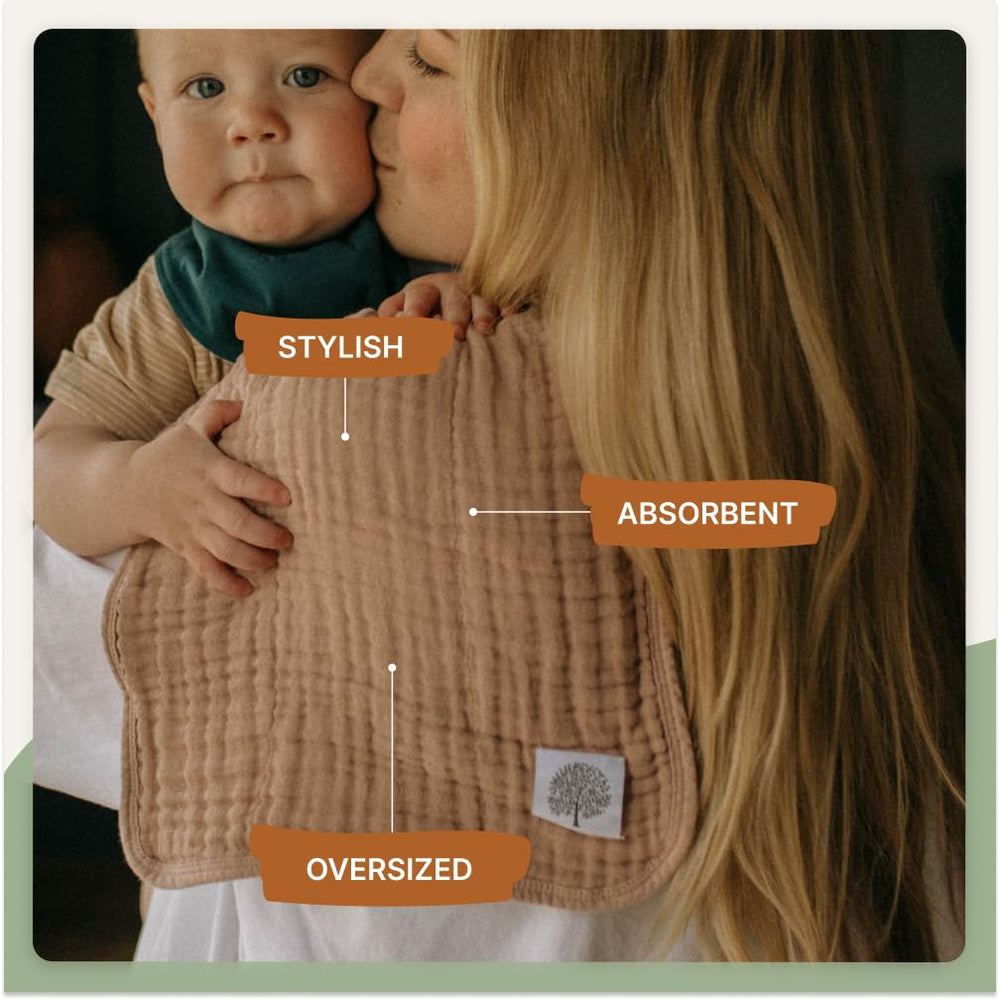 Parker Baby Co muslin six layers offer durable absorbency for daily use.