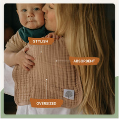 Parker Baby Co muslin six layers offer durable absorbency for daily use.