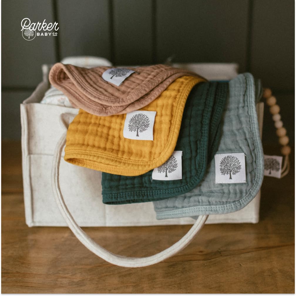 Parker Baby Co neutral colors suitable for nursery and travel gear.