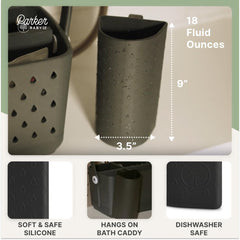Parker Baby Co. rinse cup is dishwasher safe for quick cleaning after baths.